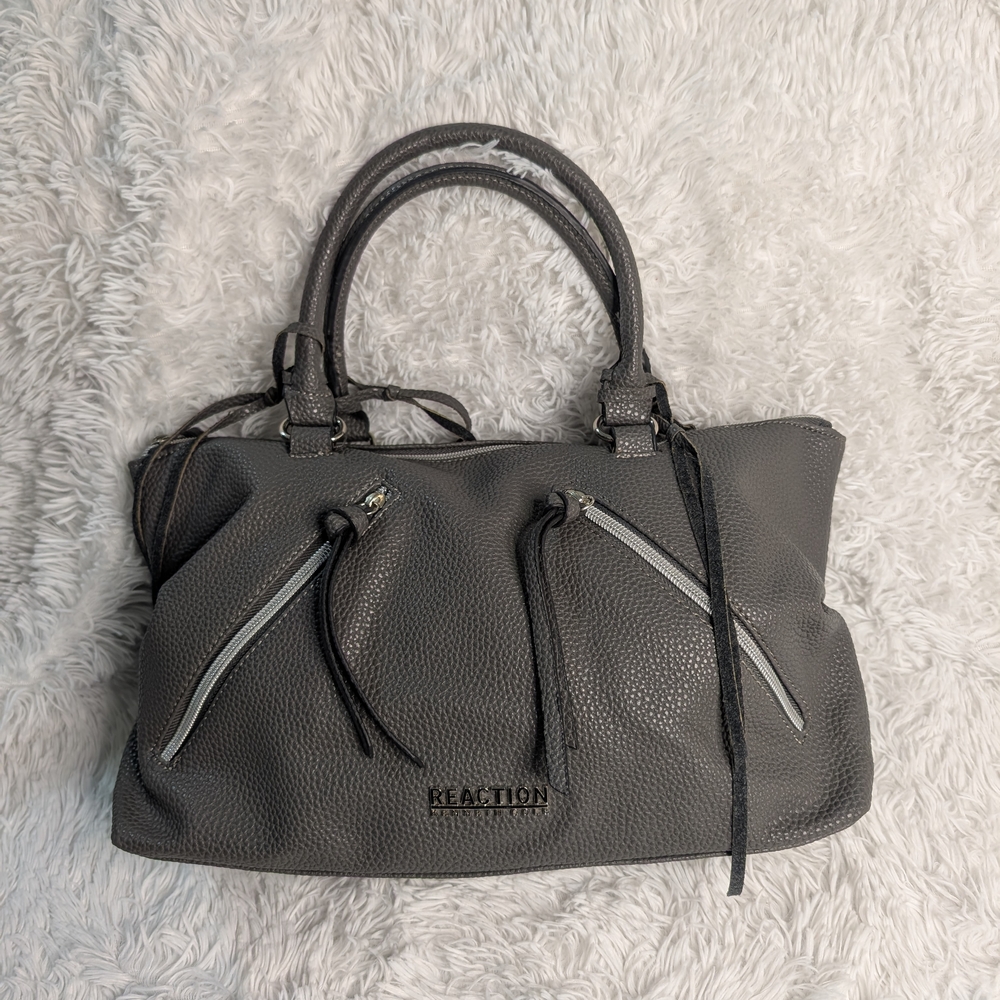 Kenneth Cole Reaction Gray soft faux leather gray handbag.